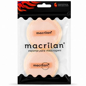 Esponja Para Maquiagem Macrilan C/2 Bege Ej1-5