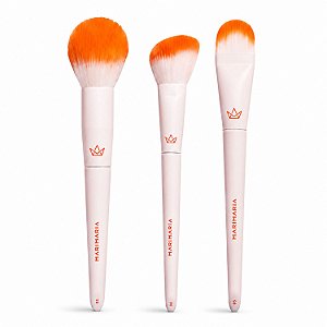 Kit Pincel Mari Maria: Pincel Para Pó 03, Pincel Para Blush 04 e Pincel para Base 05