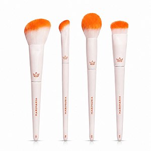 Kit Pincel Mari Maria: Pincel Para Base 01, Píncel Para Corretivo 06, Pincel Para Pó 03 e Pincel Para Blush 04