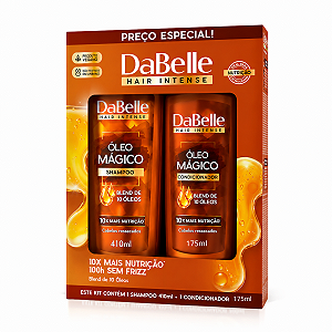 Kit DaBelle Óleo Mágico Blend 10 Óleos: Shampoo 410ml e Condicionador 175ml