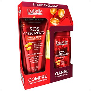 Óleo Em Creme DaBelle Sos Crescimento Ganhe 1 Shampoo 100ml
