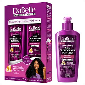 Kit DaBelle Meu Cronograma Perfeito: Shampoo 410ml e Condicionador 175ml + Creme de Pentear