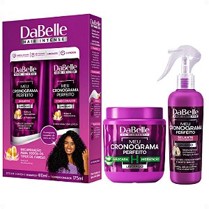 Kit DaBelle Meu Cronograma Perfeito: Shampoo 410ml e Condicionador 175ml + Máscara de Hidratação, Selante