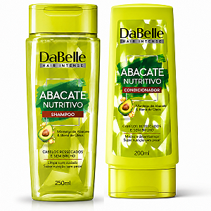 Kit DaBelle Abacate Nutritivo: Shampoo 250ml e Condicionador 200ml