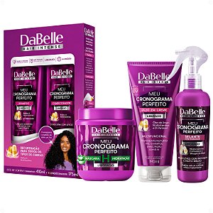 Kit DaBelle Meu Cronograma Perfeito: Shampoo 410ml e Condicionador 175ml + Máscara de Hidratação, Óleo em Creme, Selante