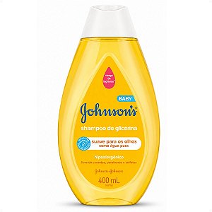 Shampoo Johnson's Baby Glicerina Tradicional 400ml Não Arde Os Olhos