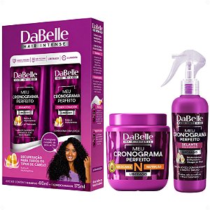 Kit DaBelle Meu Cronograma Perfeito: Shampoo 410ml e Condicionador 175ml + Máscara de Nutrição, Selante