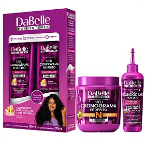 Kit DaBelle Meu Cronograma Perfeito: Shampoo 410ml e Condicionador 175ml + Máscara de Nutrição, Tônico