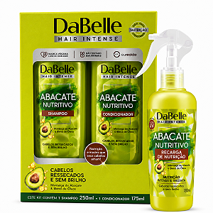 Kit DaBelle Abacate Nutritivo: Shampoo 410ml e Condicionador 175ml+ Recarga de Nutrição 180ml