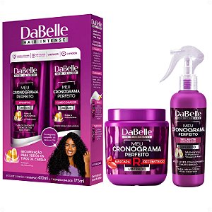Kit DaBelle Meu Cronograma Perfeito: Shampoo 410ml e Condicionador 175ml + Máscara de Reconstrução, Selante