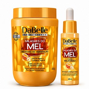 Kit DaBelle Milagres Do Mel: Máscara Hidratação 800g + Dose Milagrosa 60ml