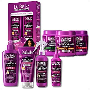 Kit Completo DaBelle Meu Cronograma Perfeito: Com Shampoo 410ml e Condicionador 175ml + Máscaras 400g e Finalizadores