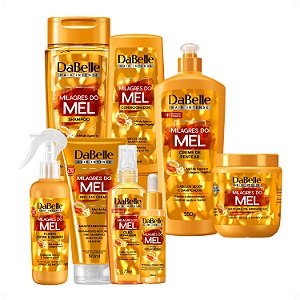 Kit Completo DaBelle Milagres Do Mel: Com Shampoo 250ml e Condicionador 200ml + Máscara 400g e Finalizadores