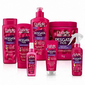 Kit DaBelle Resgata Fios: Com Shampoo 250ml e Condicionador 200ml + Máscara 400g e Finalizadores