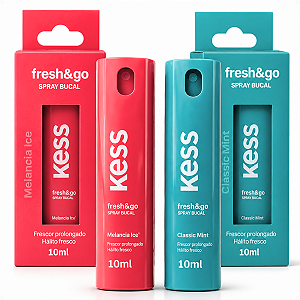 Kit Kess Fresh & Go Spray Bucal: Melância Ice e Classic Mint