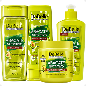 Kit DaBelle Abacate Nutritivo: Shampoo 250ml e Condicionador 200ml+ Máscara 400g,Creme de Pentear