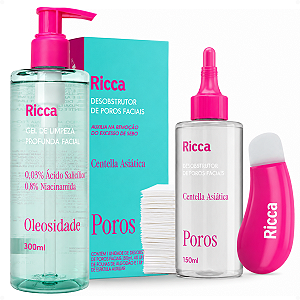 Kit Ricca Facial: Gel De Limpeza Profunda e Desobstrutor de Poros