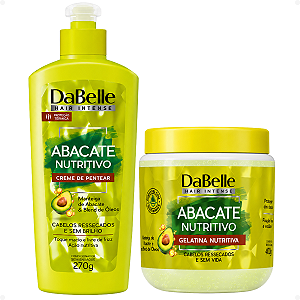 Kit DaBelle Abacate Nutritivo: Creme de Pentear 270g e Gelatina 400g