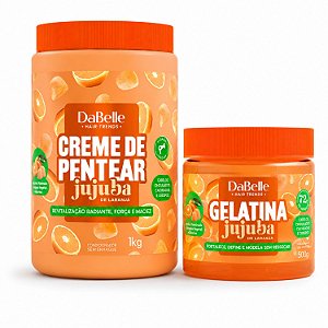 Kit DaBelle Jujuba Laranja: Creme De Pentear 1kg + Gelatina 500g