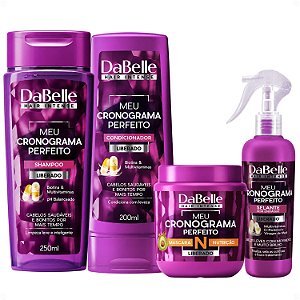 Kit DaBelle Meu Cronograma Perfeito: Shampoo 250ml e Condicionador 200ml + Máscara de Nutrição, Selante
