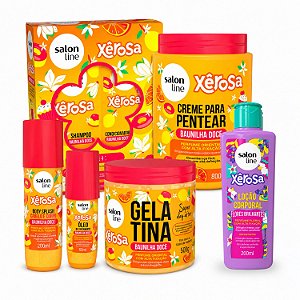 Kit Salon Line Xêrosa Baunilha Doce Completo + Mimo Loção Corporal 200ml