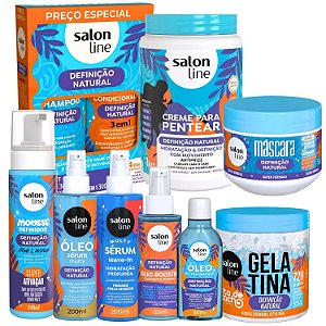 Kit Salon Line Definição Natural Completo: Creme Para Pentear 1kg