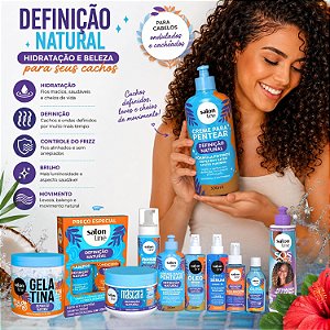 Kit Salon Line Definição Natural Completo: Creme Para Pentear 300 ml + Mimo