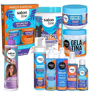 Kit Salon Line Definição Natural Completo: Creme Para Pentear 1kg + Mimo