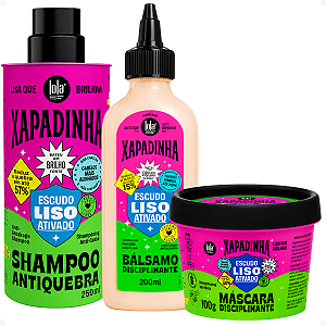Kit Lola Xapadinha: Shampoo 250ml, Máscara 100g e Bálsamo 200ml