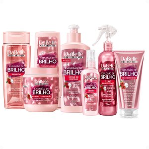 Kit DaBelle Explosão De Brilho: Shampoo 250ml e Condicionador 200ml + Máscara De 400g, Finalizadores