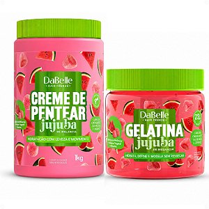 Kit DaBelle Jujuba De Melancia: Creme De Pentear 1kg + Gelatina 500g
