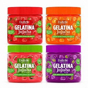 Kit DaBelle Jujuba Gelatinas: Morango, Laranja, Uva e Melancia