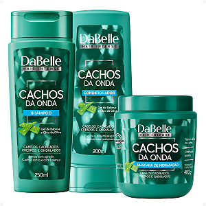 Kit DaBelle Cachos Da Onda: Shampoo 250ml, Condicionador 200ml e Máscara 400g