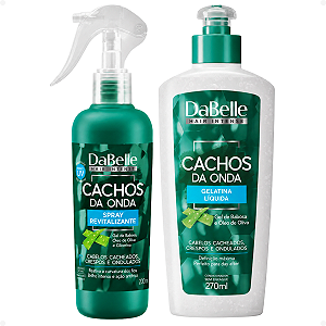 Kit DaBelle Cachos Da Onda: Spray Revitalizante 200ml e Gelatina Líquida 270ml