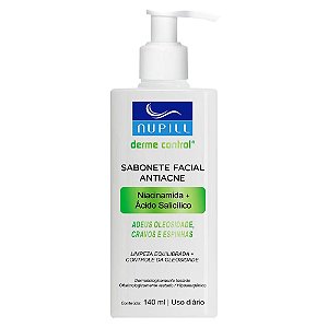 Sabonete Facial Antiacne Nupill Derme Control Niacinamida e Ácido Salicílico 140ml