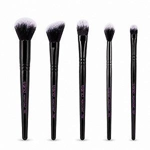 Kit Pincéis Macrilan Trend: Base, Corretivo, Pó, Iluminador e Blush