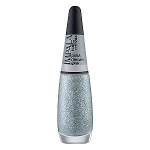 Esmalte Glitter Impala A Cor da Sua Moda Prata Demais 7,5ml
