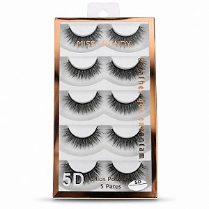 Cílios Postiços Miss Frandy 5d Com 5 Pares C20-0125