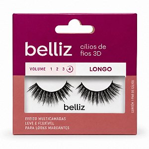 Cilios Postiços Belliz De Fios 3D Longo Volume 4 COD.2645