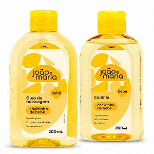 Kit Cimed João e Maria Baby Glicerina: Óleo De Massagem 200ml e Colônia 200ml