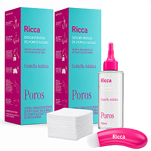 Kit Ricca: 2 Desobstrutor De Poros Faciais Ricca Centella Asiática