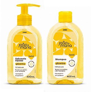 Kit Cimed João e Maria Baby:Sabonete Liquido e Shampoo 400ml
