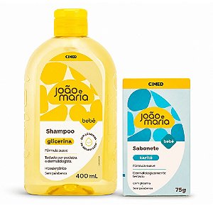 Kit Cimed João e Maria Baby: Shampoo 400ml e Sabonete Em Barra Karité  75g