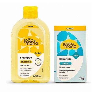 Kit Cimed João e Maria Baby: Shampoo 200ml e Sabonete Em Barra Karité 75g