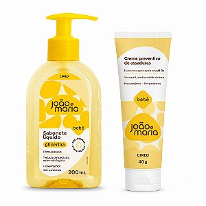 Kit Cimed João e Maria Baby: Sabonete Líquido 200ml e Creme Preventivo Para Assaduras 40g