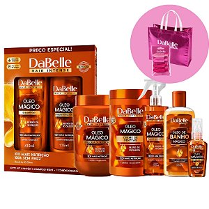 Kit Completo DaBelle Óleo Mágico Blend 10 Óleos: Shampoo 410ml + Mimos