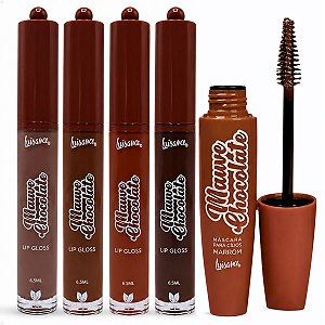 Kit Luisance Mauve Chocolate: Máscara De Cílios e 4 Glosses