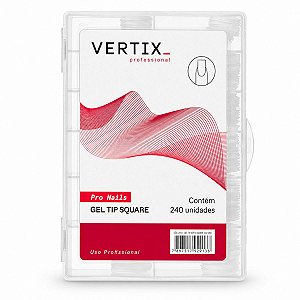 Gel Tip Vertix Pro Nails Square Com 240 Unidades Cód.: 2913