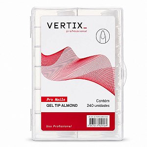 Gel Tip Vertix Pro Nails Almond Com 240 Unidades Cód.: 2916