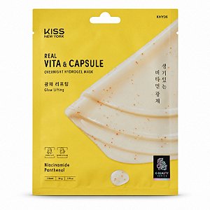 Máscara Facial De Gel Kiss New York Niacinamida Real Vita & Capsule Overnight Hydrogel Mask